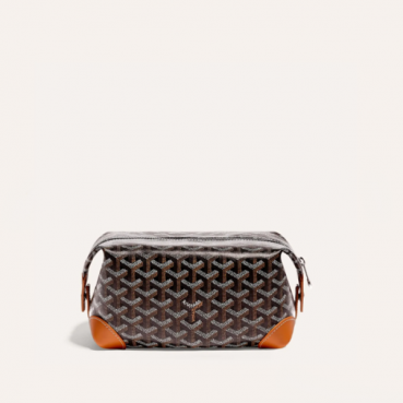 고야드 남/녀 블랙 탄 볼링 25 클러치 - Goyard Unisex Bowling 25 Toiletry Bag 