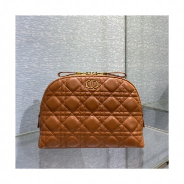 [디올]Dior 2021 Women's Leather Pouch,23cm,DIOB0674 - 디올 2021 여성용 레더 파우치,23cm,카멜
