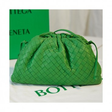 [보테가베네타]Bottega Veneta 2021 Women's Leather Pouch,22cm,BVB0625 - 보테가베네타 2021 여성용 레더 파우치,22cm,그린