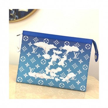 [루이비통]Louis Vuitton 2021 Men's Leather Pouch,27cm,M41696,LOUB2381 - 루이비통 2021 남성용 레더 파우치,27cm,블루