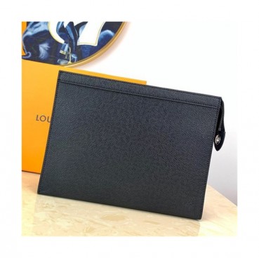 [루이비통]Louis Vuitton 2021 Men's Leather Pouch,27cm,M30675,LOUB2371 - 루이비통 2021 남성용 레더 파우치,27cm,블랙