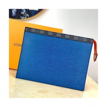 [루이비통]Louis Vuitton 2021 Men's Leather Pouch,27cm,M62912，LOUB2369 - 루이비통 2021 남성용 레더 파우치,27cm,블랙