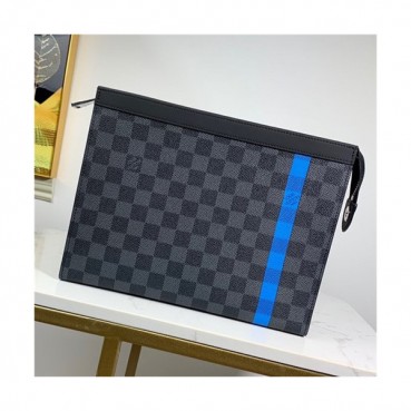 [루이비통]Louis Vuitton 2021 Men's Leather Pouch,27cm,M64444,LOUB2363 - 루이비통 2021 남성용 레더 파우치,27cm,블랙