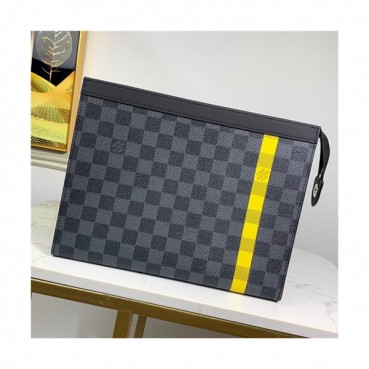 [루이비통]Louis Vuitton 2021 Men's Leather Pouch,27cm,M60107,LOUB2362 - 루이비통 2021 남성용 레더 파우치,27cm,블랙