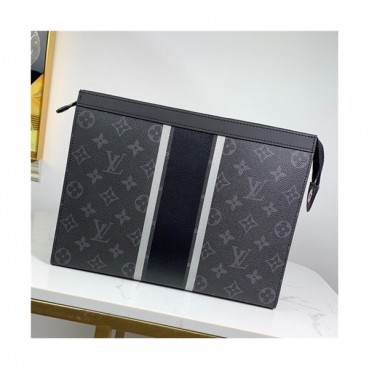 [루이비통]Louis Vuitton 2021 Men's Leather Pouch,27cm,M64440,LOUB2361 - 루이비통 2021 남성용 레더 파우치,27cm,블랙