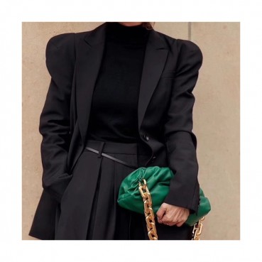 Bottega Veneta 2020 The Chain Pouch Bag / Shoulder Bag,31cm - 보테가 베네타 2020 더 체인 파우치 백 / 숄더백, 620230,BVB0550,31cm,그린