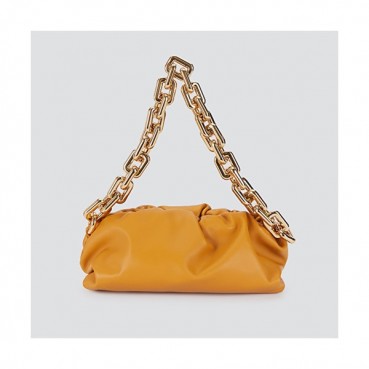 Bottega Veneta 2020 The Chain Pouch Bag / Shoulder Bag,31cm - 보테가 베네타 2020 더 체인 파우치 백 / 숄더백, 620230,BVB0549,31cm,머스타드