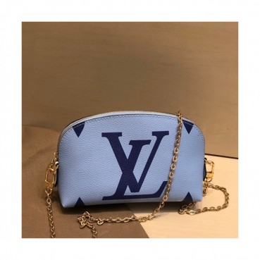 Louis Vuitton 2019 Monogram PVC Pouch Chain Shoulder Cross Bag ,19cm - 루이비통 2019 모노그램 PVC 파우치 체인 숄더 크로스백 M67694,LOUB1918,19cm,블루