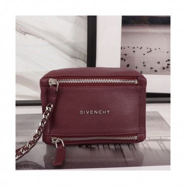 Givenchy 2019 Pandora Cube Pouch Bag,17cm - 지방시 2019 판도라 큐브 여성용 파우치백 GVB0231,17cm,와인