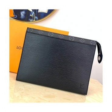 [루이비통]Louis Vuitton 2021 Men's Leather Pouch,27cm,M62912,LOUB2370 - 루이비통 2021 남성용 레더 파우치,27cm,블랙