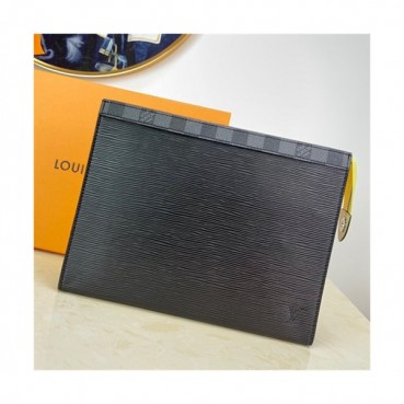 [루이비통]Louis Vuitton 2021 Men's Leather Pouch,27cm,M67899LOUB2368 - 루이비통 2021 남성용 레더 파우치,27cm,블랙