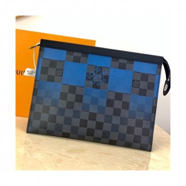 [루이비통]Louis Vuitton 2021 Men's Leather Pouch,27cm,M60412,LOUB2367 - 루이비통 2021 남성용 레더 파우치,27cm,블루