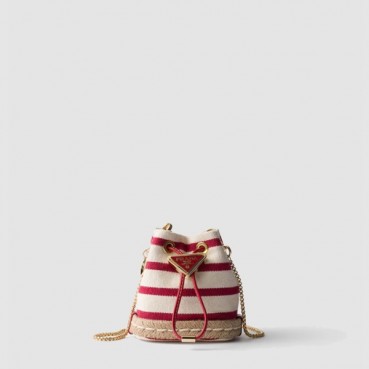 프라다 여성 스트라이프 패브릭 미니 파우치 1NR16H - Prada Womens Striped Fabric Mini Pouch 
