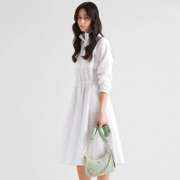 프라다 여성 민트 라탄 백 - Prada Womens Mint Cross Bag 