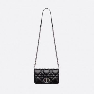 디올 여성 블랙 카로 백 - Dior Womens Mini Caro Bag 
