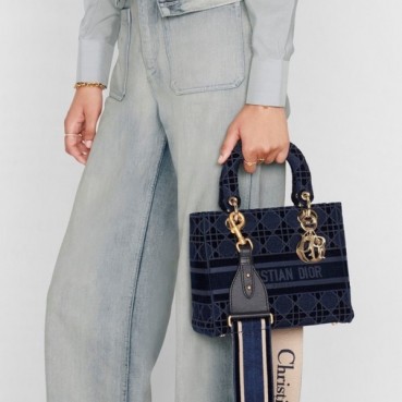 디올 여성 네이비 레이디 백 - Dior Womens Navy Lady Bag 