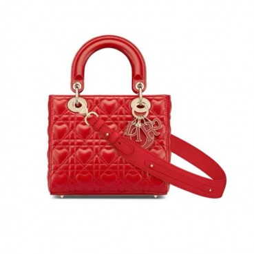 디올 여성 레드 레이디 백 - Dior Womens Red Lady Bag 