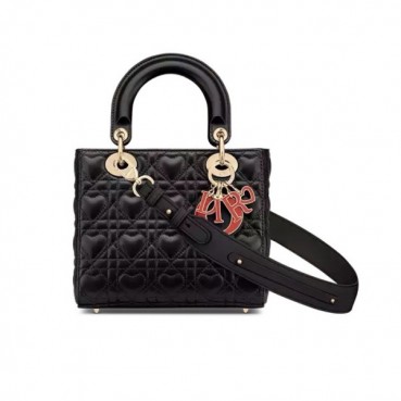 디올 여성 블랙 레이디 백 - Dior Womens Black Lady Bag 