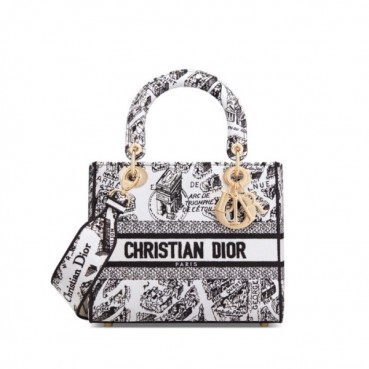 디올 여성 블랙 레이디 백 - Dior Womens Black Lady Bag 