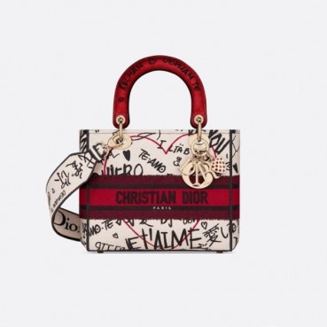디올 여성 레드 레이디 백 - Dior Womens Red Lady Bag 