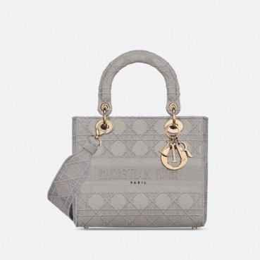 디올 여성 그레이 레이디 백 - Dior Womens Gray Lady Bag 
