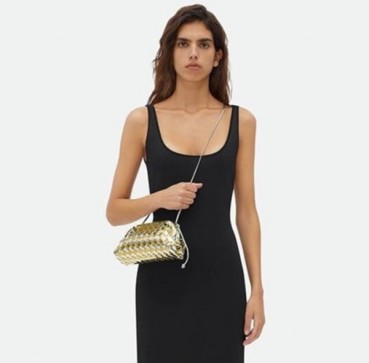 보테가 베네타 여성 골드 크로스 백 - Bottega Veneta Womens Cross Bag 