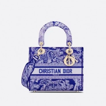 디올 여성 블루 레이디 백 - Dior Womens Blue Lady Bag 