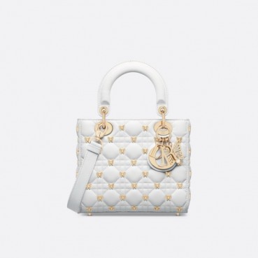 디올 여성 화이트 레이디 백 - Dior Womens White Lady Bag 