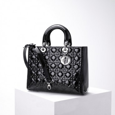 디올 여성 블랙 레이디 백 - Dior Womens Black Lady Bag 