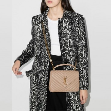 입생로랑 여성 베이지 퀄티드 백 - Saint Laurent Womens Beige College 