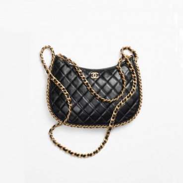 샤넬 여성 블랙 호보백 - Chanel Womens Black Hobo Bag 