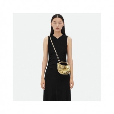 보테가 베네타 여성 골드 사딘 초크 - Bottega Veneta Womens Gold Sardine Bag 