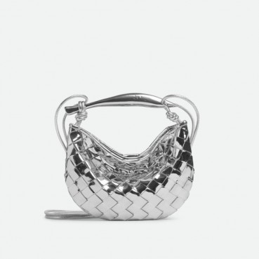 보테가 베네타 여성 실버 사딘 초크 - Bottega Veneta Womens Silver Sardine Bag 