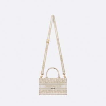 디올 여성 골드 미니 북토트 - Dior Womens Gold Mini Book Tote 