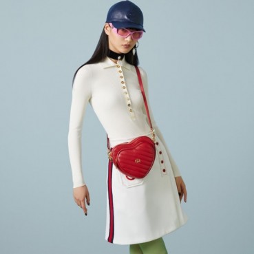 구찌 여성 레드 하트백 - Gucci Womens Red Heart Bag 