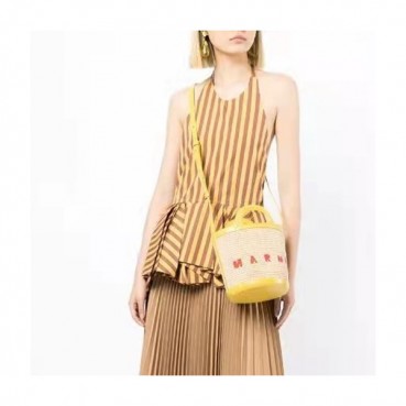 마르니 여성 옐로우 라탄백 - Marni Womens Yellow Cross Bag 