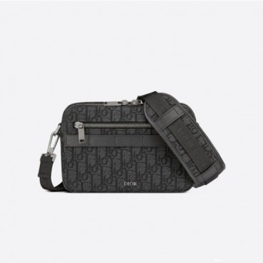디올 남성 블랙 오블리크 크로스백 - Dior Mens Black Cross Bag 