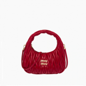 미우미우 여성 레드 크로스백 - Miumiu Womens Red Cross Bag 