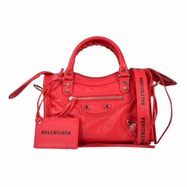 발렌시아가 여성 레드 시티백 - Balenciaga Womens Red Cross Bag 