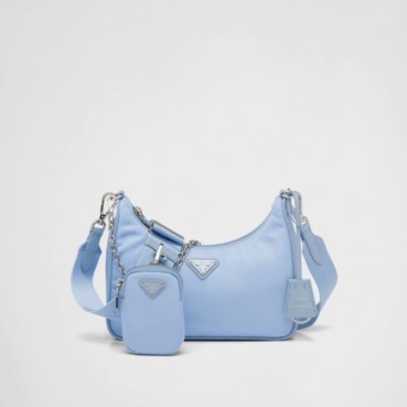 프라다 여성 블루 호보백 - Prada Womens Blue Hobo Bag 