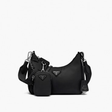 프라다 여성 블랙 호보백 - Prada Womens Black Hobo Bag 