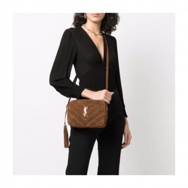 입생로랑 여성 카멜 크로스백 - Saint Laurent Womens Camel Cross Bag 