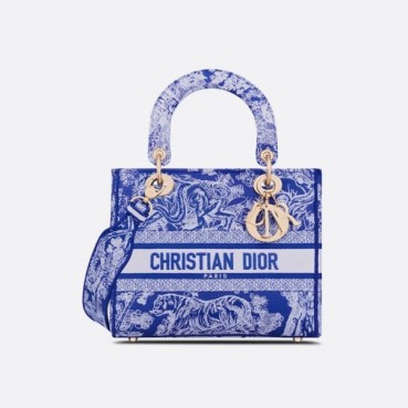 디올 여성 블루 레이디백 - Dior Womens Blue Lady Bag 