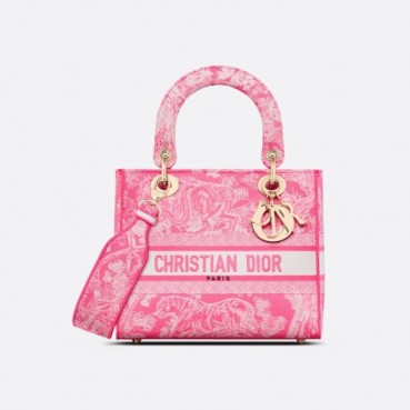 디올 여성 핑크 레이디백 - Dior Womens Pink Lady Bag 