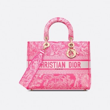 디올 여성 핑크 레이디백 - Dior Womens Pink Lady Bag 