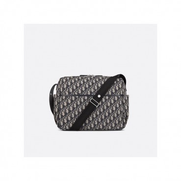 디올 남성 블랙 오블리크 크로스백 - Dior Men Black Oblique Cross Bag 
