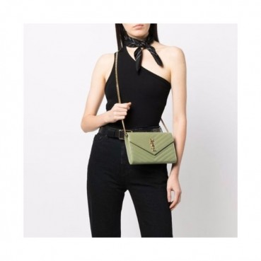 입생로랑 여성 그린 크로스백 - Saint Laurent Womens Green Cross Bag 
