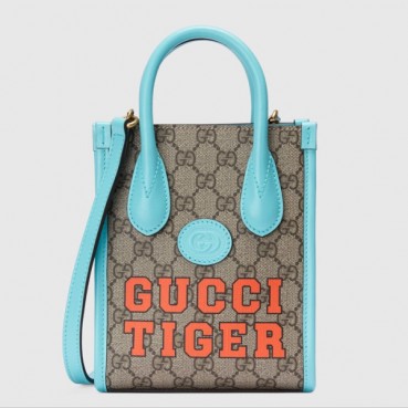 구찌 남/녀 블루 크로스백 - Gucci Unisex Blue Cross Bag 