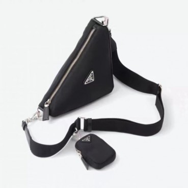 프라다 여성용 Couple 블랙 크로스백 - Womens Black Shoulder Bag 