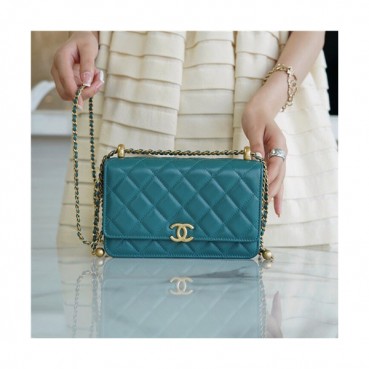 [럭셔리한]Chanel 2021 Women's Leather Cross Bag,19.5cm,CHAB1711 - 샤넬 2021 여성용 레더 크로스백,19.5cm,그린